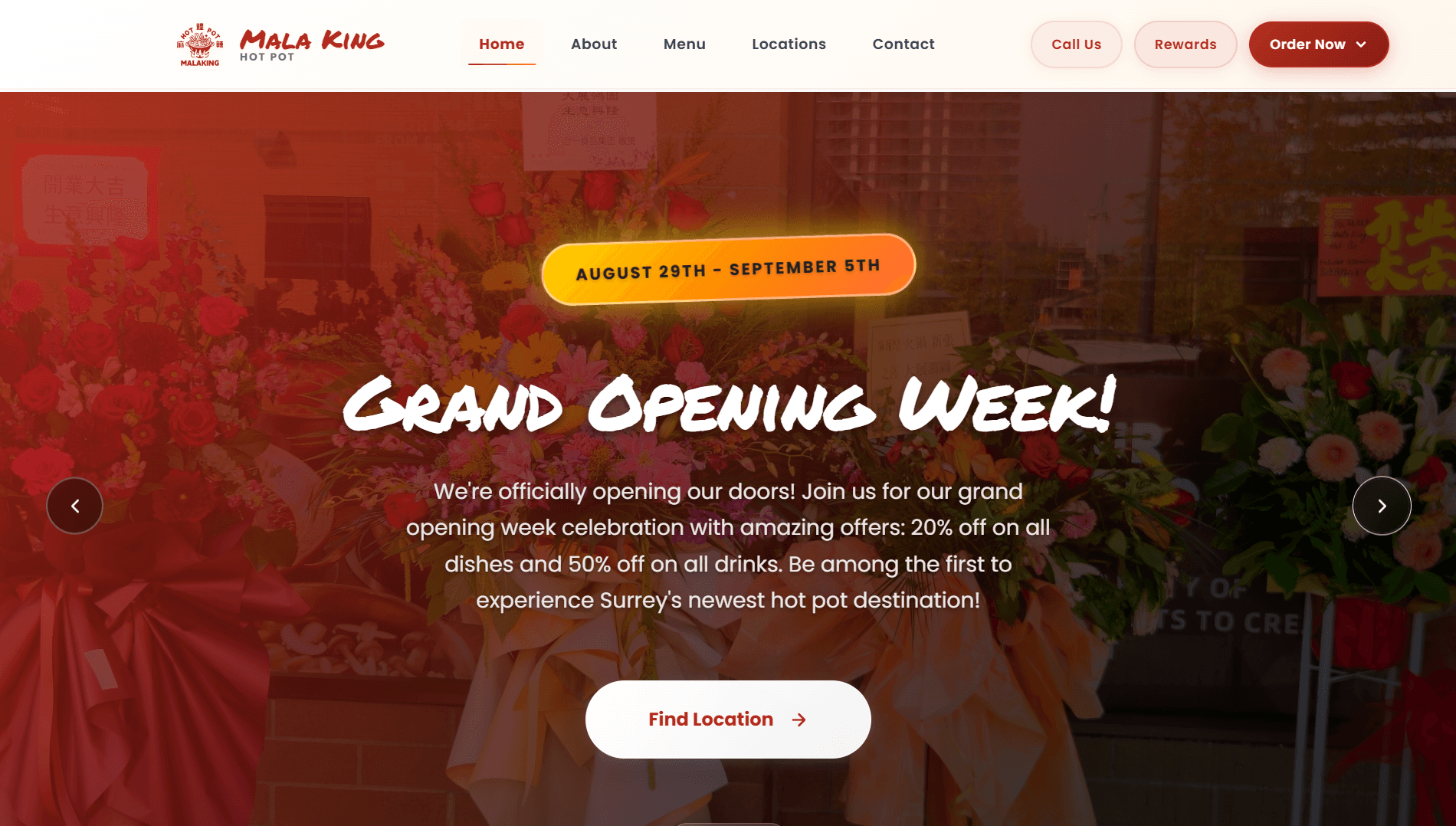 Malaking Hot Pot Website Homepage